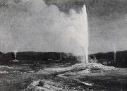 Bierstadt Albert Geysers inj Yellowstone oil on canvas